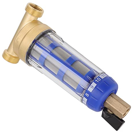Spin-Down-Sediment-Wasserfilter für das Ganze Haus, Wiederverwendbarer Rückspülwasserfilter Raffinierter Kupferkopf-Spin-Down-Sediment-Vorfilter für Waschmaschinen, Warmwasserbereiter und Wasserreinig