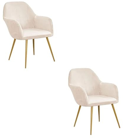 Stuhlhussen Mit Armlehne 2er/4er Set Samt Stuhlbezug Stretch Büro Computer Stuhlhusse Sitzflache Drehstuhl,Beige Abnehmbare Waschbar, Für Haushalt & Wohnen, Esszimmer,Hotel (Color : G, Size : 2pcs)