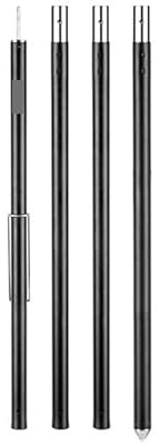 Vordachstangen Set 2.4/2.8M Zeltstange Camping Aluminiumlegierung Halle Halterung Sky Bar Zubehör Markise Baldachin Tarp Pole (Color : 2.4M Black)