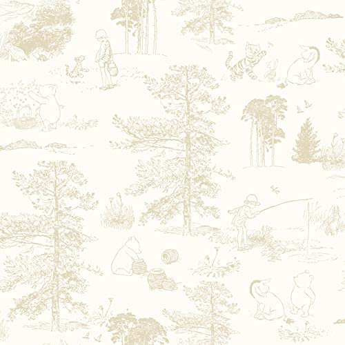 RoomMates Papier peint Winnie l'ourson Beige