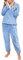RITOSTA Pigiama Donna Invernale Felpato Pigiama Donna Invernale Caldo Pigiama Donna Invernale Pile Pigiama di Pile Morbido Pigiami Lungo Due Pezzi da Donna con Felpa e Pantalone（Blu,XXL）