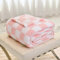 DREAMLANDING Schachbrettdecke, Kariert, Gingham-Überwurf, Flauschig, Gemütlich, Dick, Warm, Weiche Mikrofaser-Decke für Heimdekoration, Bett, Sofa, Couch (Rosa Kariert)