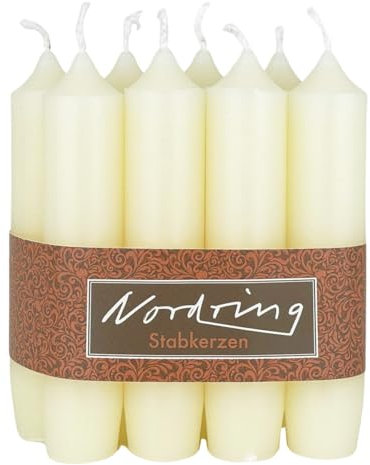 Nordring 8 Stück Stabkerzen creme 2,2 x 11 cm hoch