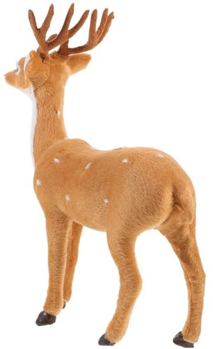 Happyyami Simulierte Elch-Desktop-Ornamente Hirschfamilienfigur Rentier-dekore Feiertags-rentierfiguren Elchstatue Rentier Dekorationen Rentier Aus Kunststoff Haushalt Büro Spielzeug Plastik