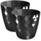 PECZEKO glänzender Blumentöpfe, Kunststoff-Pflanzentöpfe, dekorativer Blumentopf für große und kleine Blumen, 2er-Set Blumentöpf, Pflanztopf, Kräutertopf, (2 Pack) Schwarz, ø 20 cm