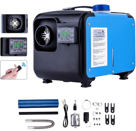 KATSU - Scaldabagno diesel, 12 V, 24 V, 220 V, 8 W, riscaldatore di parcheggio diesel tutto in uno, per auto e camion, per camper, barche, rimorchi, camper, roulotte