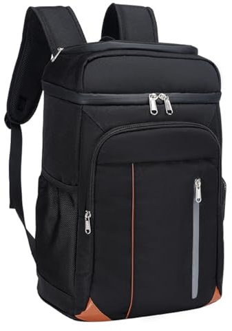 LANGWEI Cooler Backpack, 22L Cooler Bag Leakpoof Large Insulated Bag, Outdoor Picnic Beach Thermal Bag Cooler Car Refrigerator for Food,Black