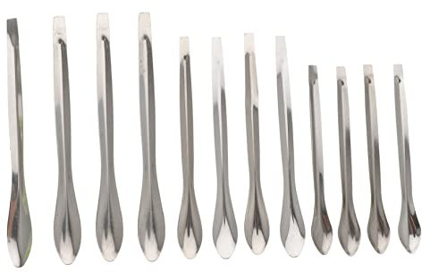 Cabilock Juego de 12 Cucharas Medidoras de Acero Inoxidable para Laboratorio Multiusos para Investigación Universitaria