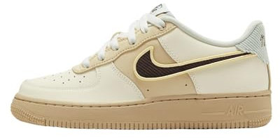 NIKE Air Force 1 LV8 GS Kinder-Sneaker, Lifestyle-Grade-Schul-Sneaker, modische Schuhe, Coconut Milk Barock Brown Sesam Seafoam, 40 EU