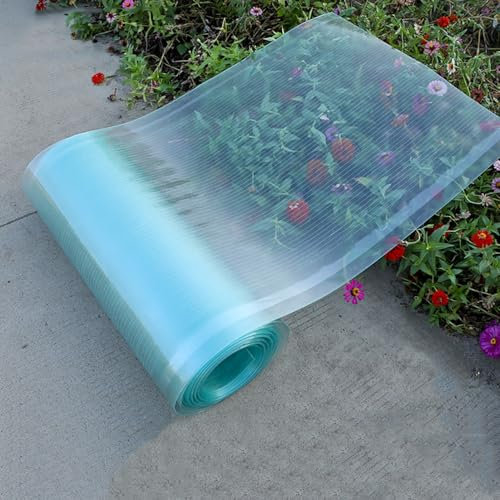 LRYELWA Polycarbonat Dachplatte,0,8mm Glasfaserplatte,Regenschutz Gewächshausplatte Stegplatten Ersatzplatten Für Den Außenbereich,Carport,Terrasse,Leicht zu Biegen und zu Schneiden (0,5m x 6m)