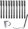 10 Pcs Fine Tip Permanent Marker Pens, Black Acrylic Paint Pen, Quick Dry Waterproof Markers for Plastic Wood Stone Ceramic Metal and Glass (0.6mm, Black)