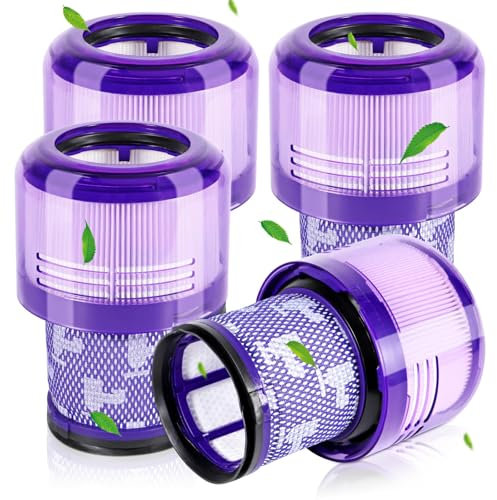CIRULLI Pack de 4 filtres per Dyson V11,Compatible avec les modèles per Dyson V15, SV14,SV17 Pièces de rechange pour séries per Dyson Animal et Absolute,Remplacement pour filtre d'aspirateur#970013-02
