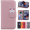 Rostsant Custodia Motorola G55 Cover in Pelle PU Portafoglio Magnetica Supporto Custodia a Libro Per Motorola Moto G55 Coniglio Rosa