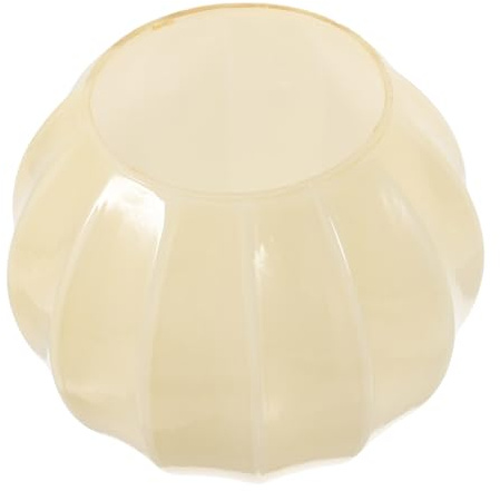 Vintage Glaslampenschirm mit 50mm Loch für E27 Glühbirnen | Beige, Chinesischer Stil und Modernes Design, für Wohnzimmer und Verschiedene Räume, Glas