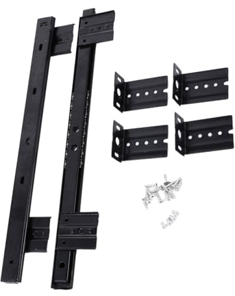 Guías para Teclado de Acero Laminado en Frío, 1 Par, Negras