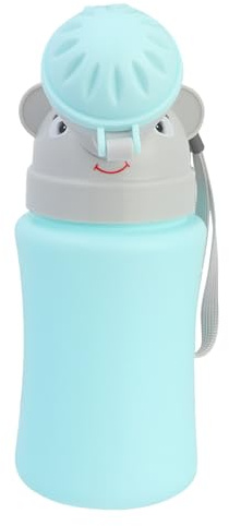 minkissy Urinoir Portable pour Garçon et Filles en PP Bleu, Léger et Étanche sans Fuite, Bouteille pour Toilettes de Voiture pour Sorties en Plein Air