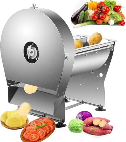 OLSKFUH Affettatrice Professionale in Acciaio Inox, Affettatrice Elettrica Regolabile, Macchina Professionale per Ristorazione E Catering.,