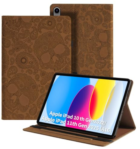 Rostsant Cover Custodia Compatibile con Pad (A16) 11 Generazione 11 Pollici 2025/iPad 10 Generazione 10,9 2022 Tablet Marrone