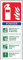 VSafety - Cartello per estintore in polvere, 75 mm x 200 mm, in plastica rigida da 1 mm