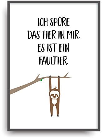 ALEMARG Moderner Vintage Poster Druck Tier IN Mir Fine Art Kunstdruck Deko Bild Print Plakat ungerahmt DIN A4 Geschenk