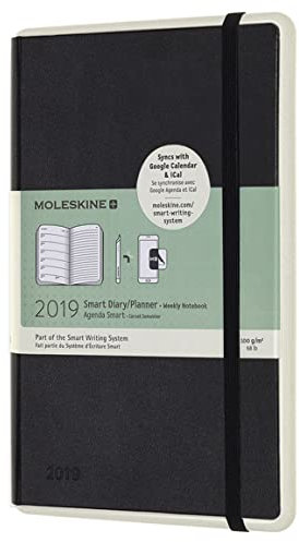 Moleskine Planner Diary 2019 Paper Tablet Smart Planner Lg Wkly Ntbk 12M Black