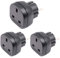 BS 8546 Approuvé UK à EU/DE/FR/FR/IT/ES Adaptateur Enfichable, Appareil électronique 3 Broches UK/HK/UAE à Adaptateur Femelle EU 2 Broches avec Obturateur de Sécurité (3 Pièces, Noir)