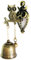 Gladworts Vintage Metall Türklingel Retro/Klassisch Magnetisches Windspiel Dekoration für Ladenbesitzer, Wand Tür Ornamente Indoor Outdoor (Eule)