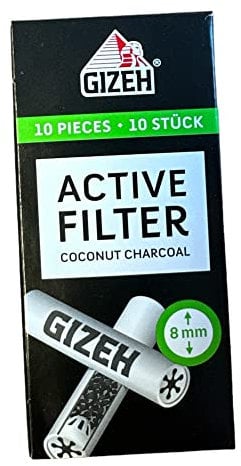 Gizeh Aktivfilter, 8 mm,10 Stück x 5 Packungen (50 Filter)