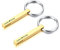 XUANPAI Personalisierte Maßgeschneiderte Vertikale Überzogene 4 Seitige Können Graviert Werden Edelstahl Minimalistischen Quader Bar Keychain Schlüsselanhänger Geschenk Unisex Gold 2 Stücke