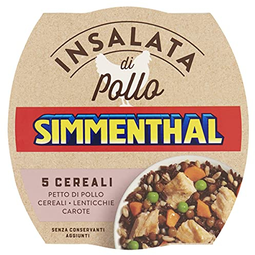 Simmenthal - 5 Cereali: Insalata di Petto di Pollo con 5 Cereali e Verdure Selezionate, 1 Lattina da 160 gr
