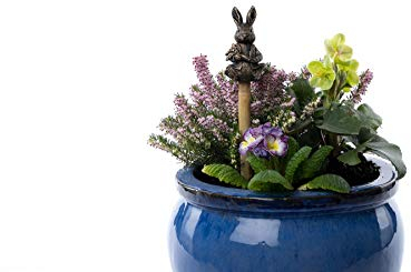 Cane Companions Beatrix Potter Peter Rabbit Stake Topper - Handmade Flower Pot Garden Ornament - Outdoor Figurine