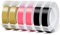 Aken kompatibel mit 3D Prägebänder 9mm als Ersatz für Dymo Omega Prägeband für Dymo S0717930 Omega S0717900 Junior Prägegerät, 3D Prägebändern Etikettenband 9mm, Prägebänder Schwarz/Gold/Rosa