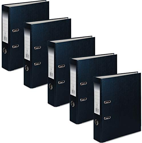 OFFICE CENTRE 5 x A4 75mm Strong Premium Business Lever Arch Files Folders Metal Binder Bar Ring Document
