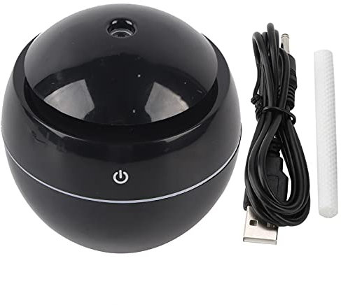 GOTOTOP Humidificador de Aceite Esencial difusor de Aceite de Aroma ultrasónico con Cable USB para purificador de Aire de la casa (3.82 × 3.82 × 3.82 Pulgadas)(Negro)