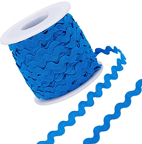 GORGECRAFT 27 Yard/25 m Rick Rack Trim Ribbon Wave Nähen Biegen Fransen Trim 5mm/0.2 Zoll Zum Nähen von Blumen Machen Hochzeit Spitzenband Handwerk