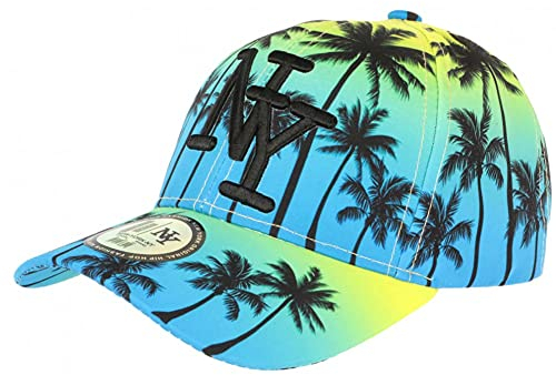 NY Basecap, Blau und Gelb, modisch, tropisch, Sunrise Baseball – Größe: Einheitsgröße – Farbe: Blau – Unisex, blau, Einheitsgröße