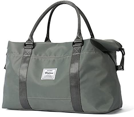 SZLX Travel Duffel Bag, 29L Weekend Bag with Trolley Sleeve, Dry & Wet Seperated Sports Gym Bag Waterproof Carry On Bag for Women Men Weekender Tote Hospital Cabin Bag Olive
