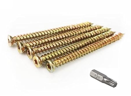 7.5 x 150mm (Box of 100) Easy Drive Countersunk Direct Concrete Screws. Free Torx Bit Included