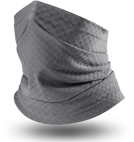 Senbaler Unisexe Cache cou Tubulaire,Bandana Multifonctions,Écharpe de Sport,Course,Hautement élastique Nylon,Respirant (Gris)