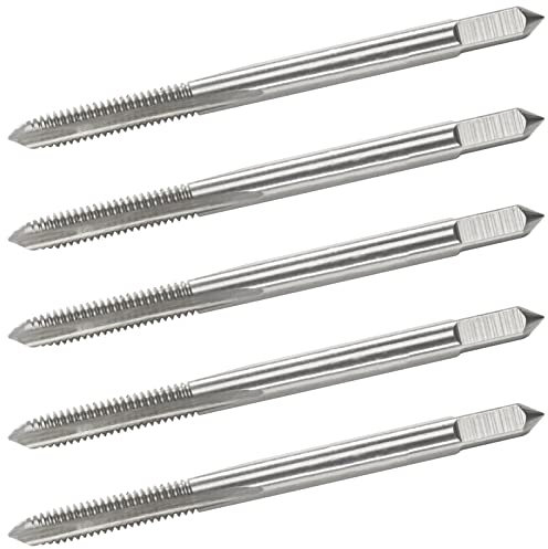 Aceteel Lot de 5 tarauds de machine UNEF HSS 1/4-32, filetage à droite 1/4 x 32 UNEF