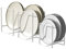 Hikinlichi Organiseur de 3 plateaux de rangement mural Upright - Plateau de rangement en métal - Support pour table de travail et planche à découper - Blanc