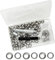 Trousse à œillets Outils 8mm, 100pcs Ensembles Oeillets, Kit de Grommets Eyelets Outils Metal Grommet Kit Oeillet avec Outils Oeillet pour Toile Bâche Tente de Réparation