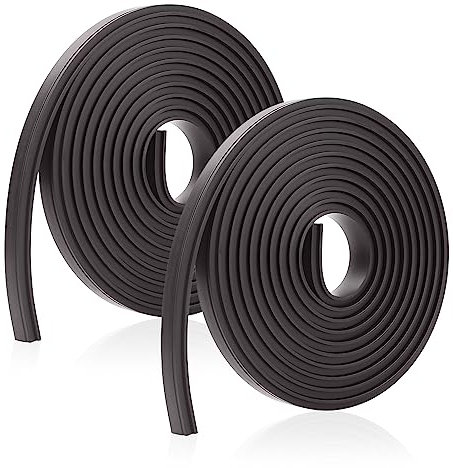 Ersatz-Magnetstreifen für Duschtür, flexibler Magnetstreifen, Duscheinsatz, Ersatz für gerahmte, halbgerahmte Schwingglas-Duschtür (2 Rollen, 190 cm pro Rolle)