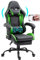 Gemani Silla de oficina para gaming, silla de masaje con USB, silla ergonómica para gamer, con reposapiés, cojín lumbar de masaje, silla giratoria 02-0042 (verde)