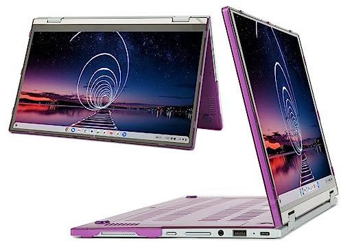 mCover Case ONLY Compatible with 2019~2023 14-inch ASUS Chromebook Flip C433TA Series 2-in-1 Convertible Computers (NOT Fitting Any Other ASUS Models) - Purple