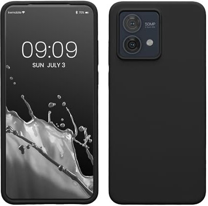 kwmobile Carcasa Compatible con Motorola Moto G84 5G Funda - Case TPU y Silicona antigolpes - Apto Carga inalámbrica - Negro
