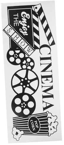 jojofuny Popcorn-wandaufkleber Abnehmbare Theateraufkleber Dekorationen Für Kinoräume Selbstklebender Kinoaufkleber Aufkleber Für Kinozimmer Wandkino-aufkleber Pvc Kinderzimmer X57 Show