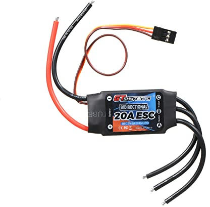 Jemora bidirectionnel 20A Brushless ESC pour télécommande Voiture/Bateau/télécommande Bateau pneumatique hélice sous-Marine