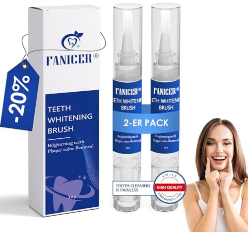 2 Stück Zahnaufhellung Stift, Teeth Whitening Pen, Schmerzfreies Zahnbleaching für Weiße Zähne, Weiße Zähne zu Hause