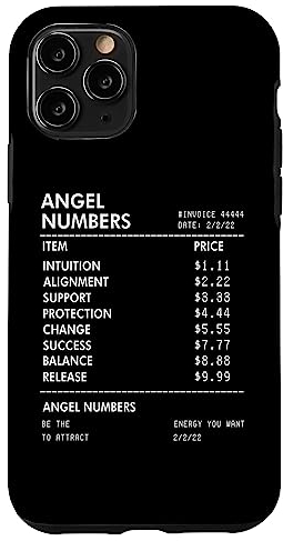Hülle für iPhone 11 Pro Engel Zahlen Quittung 111 222 333 444 Spirituelle Numerologie